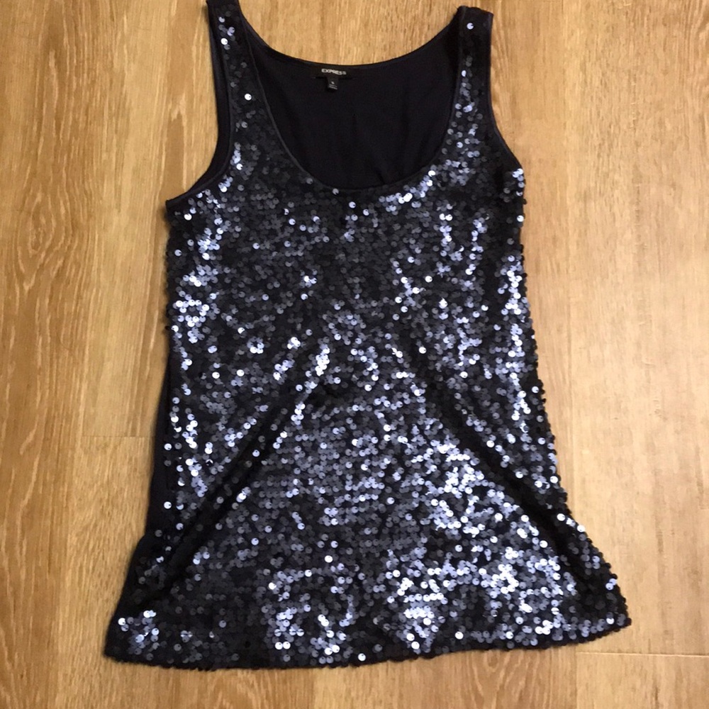 Express sequin top